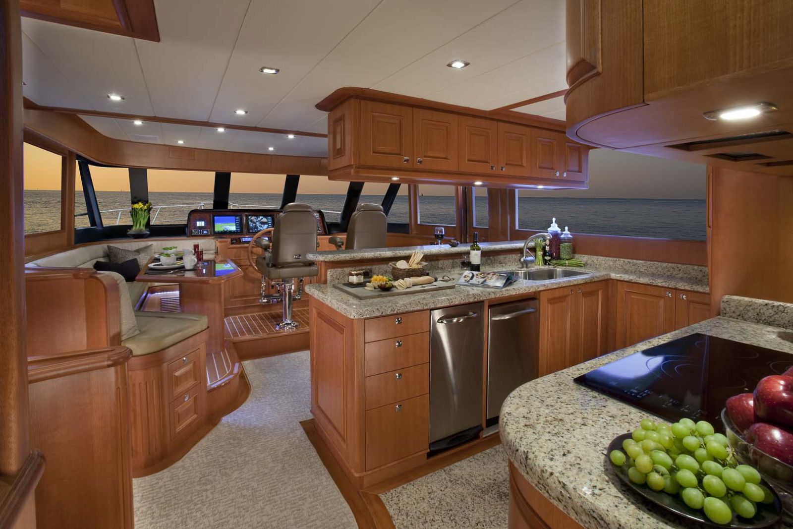 country kitchen on hampton endurance yacht 658
