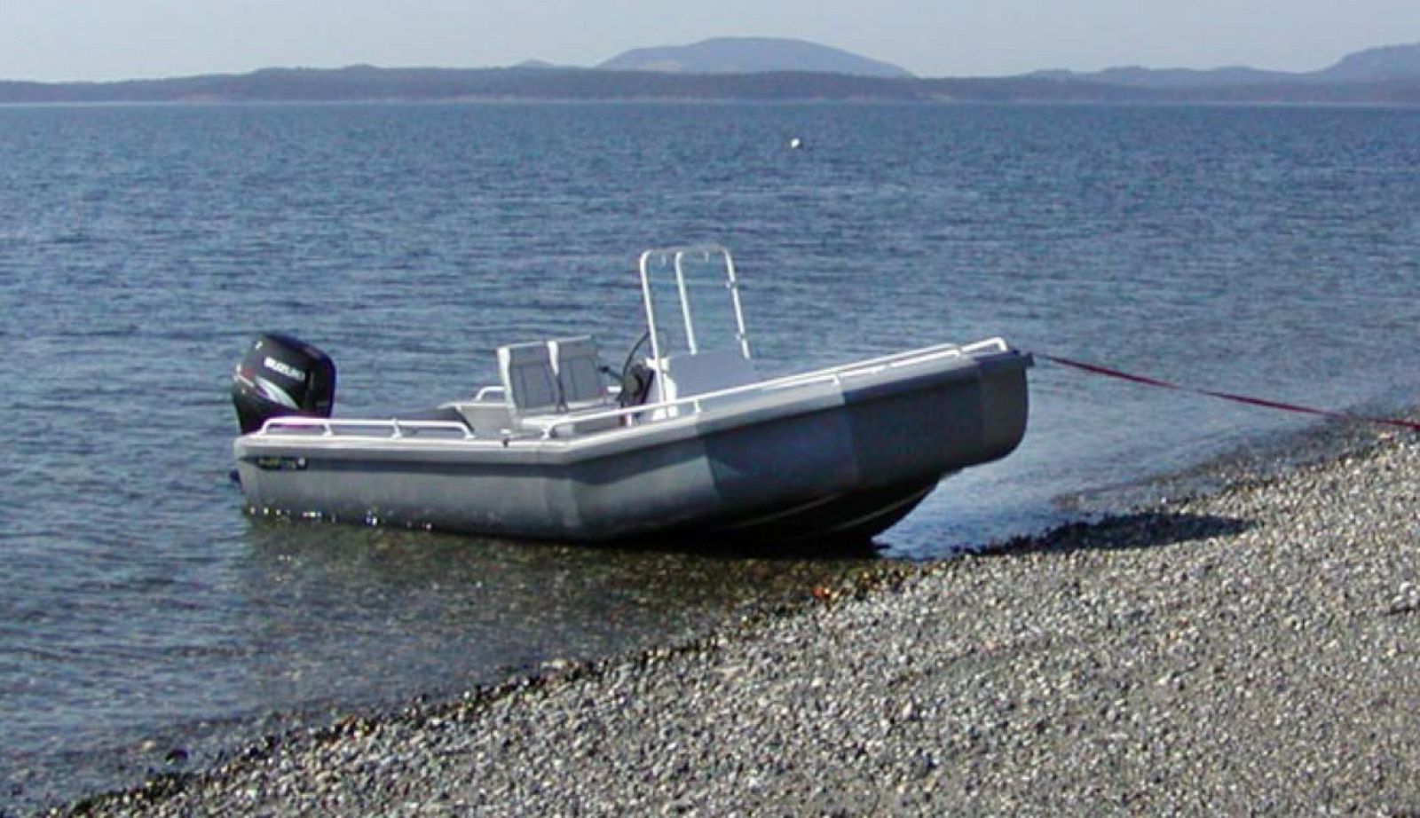 17 yacht tender beached