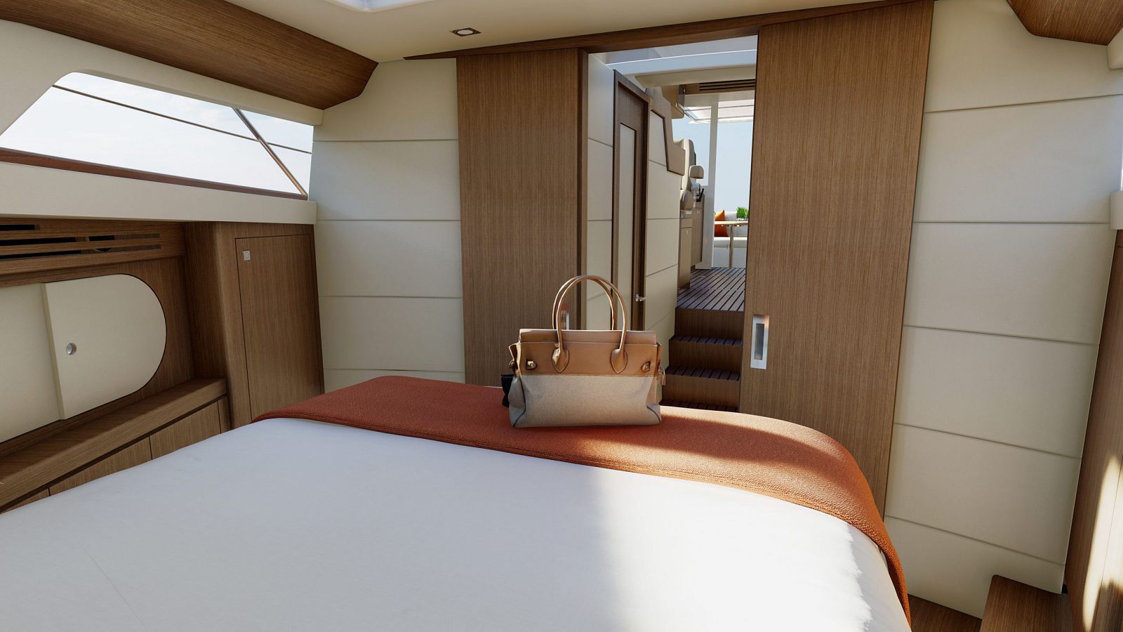 looking aft from forward master cabin