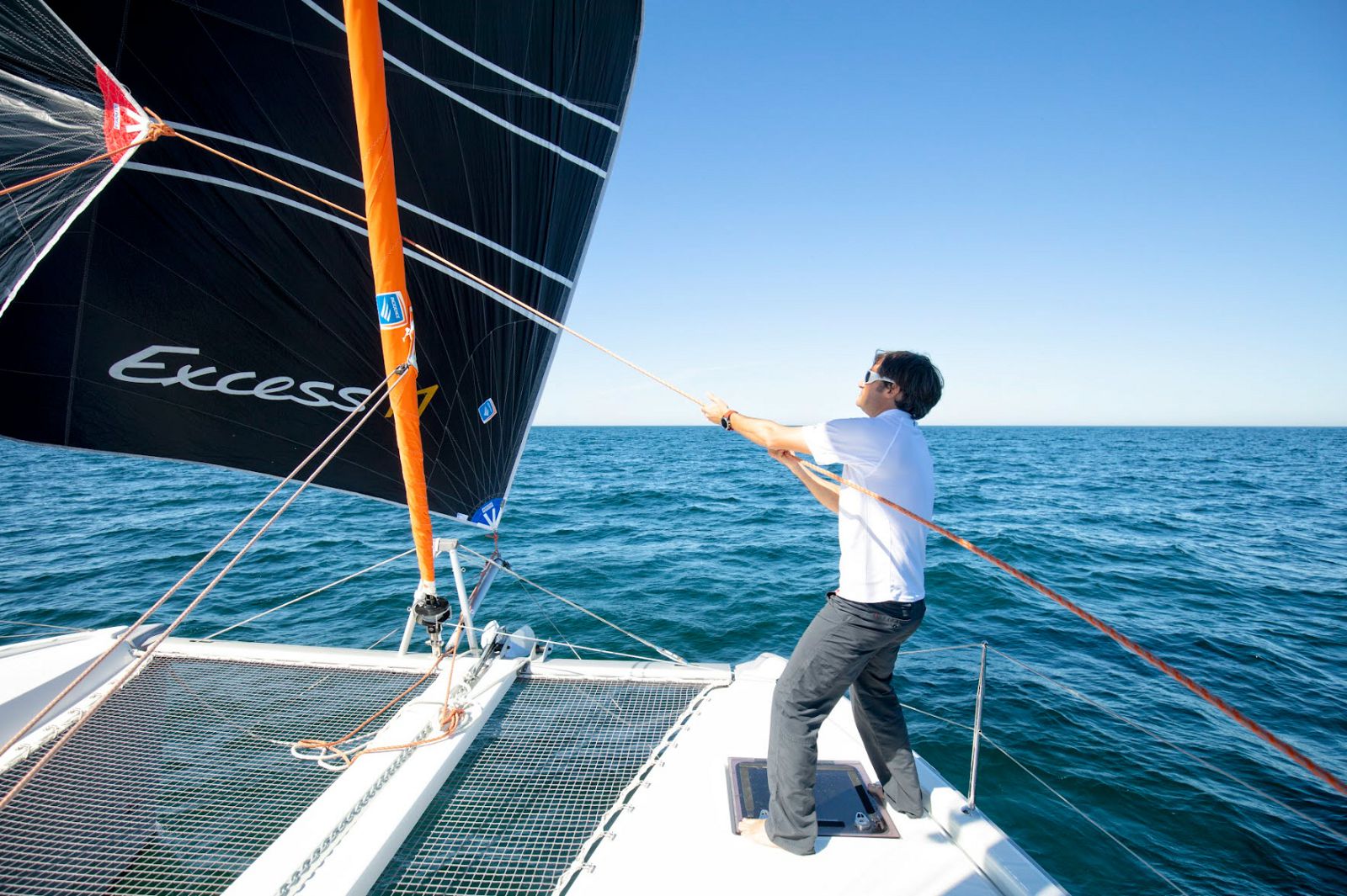 sailing catamaran ropes